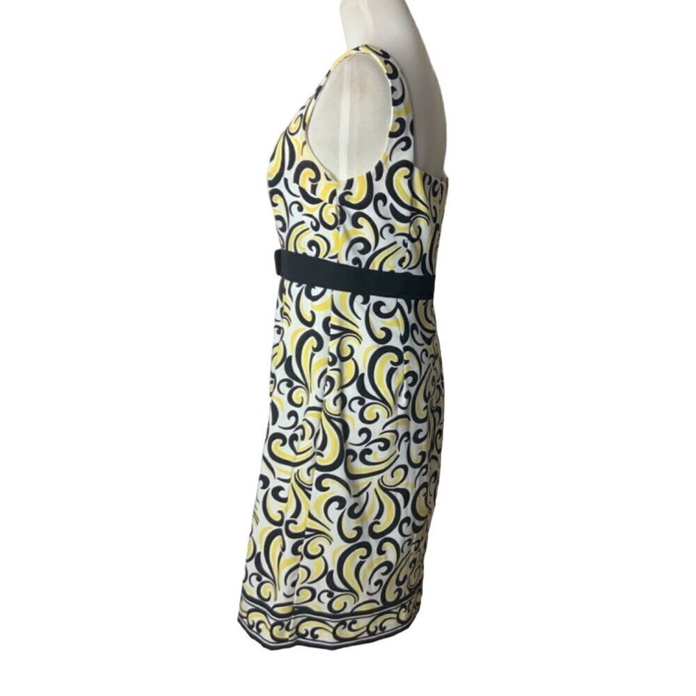 London Times Black & Yellow Dress. Size 8 - Picture 3 of 3